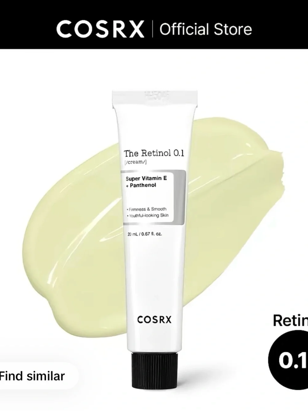COS Lip Tube Retinol Cream in White with Black Cap